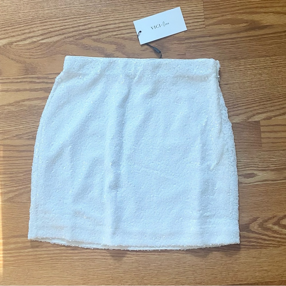 VICI Paparazzi Sequin Mini Skirt